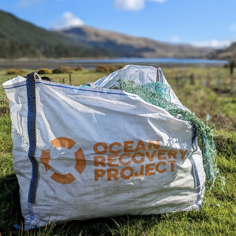 Ocean Recovery Project bag filled with rubbish