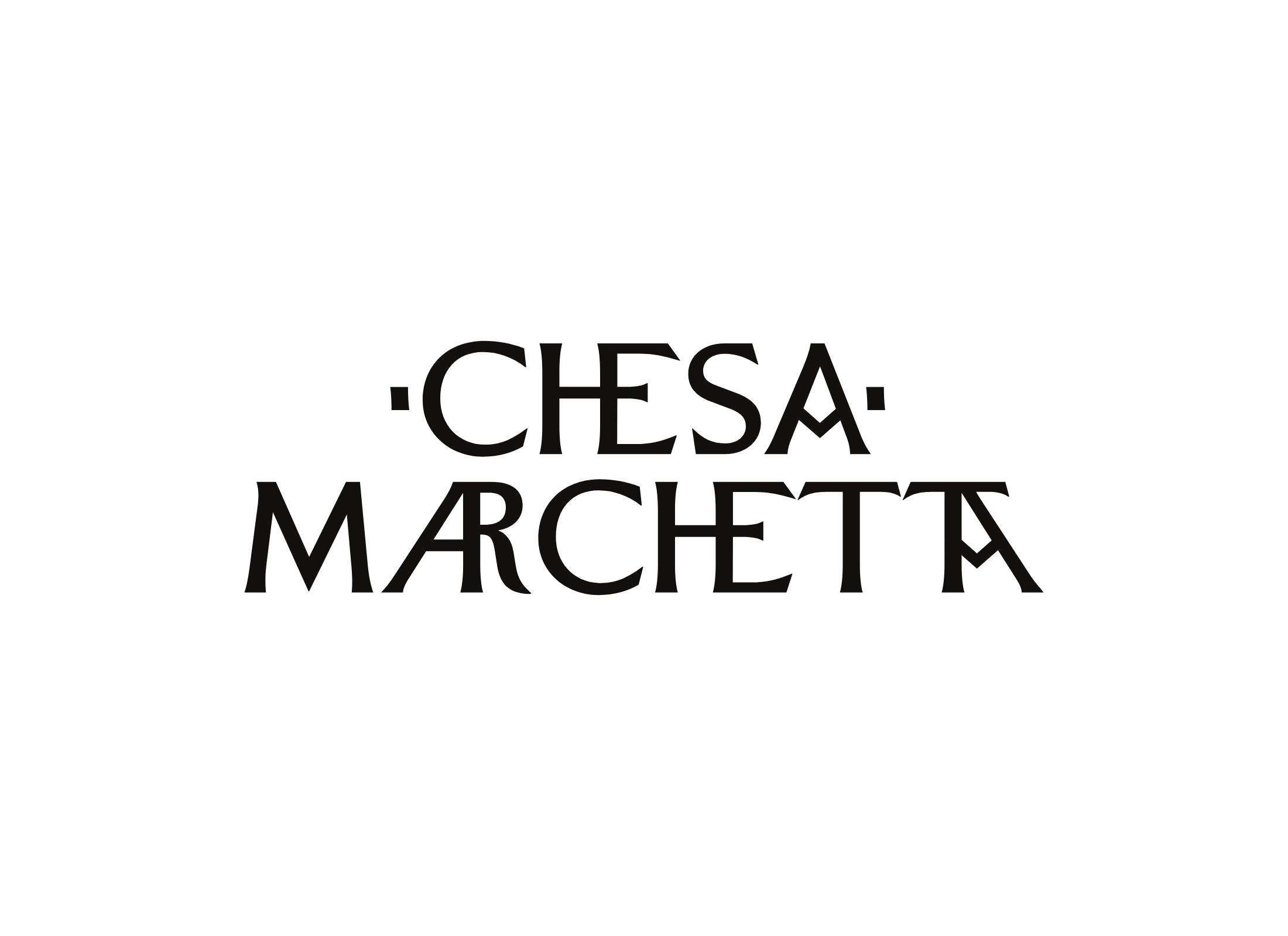 Black logo that reads 'Chesa Marchetta